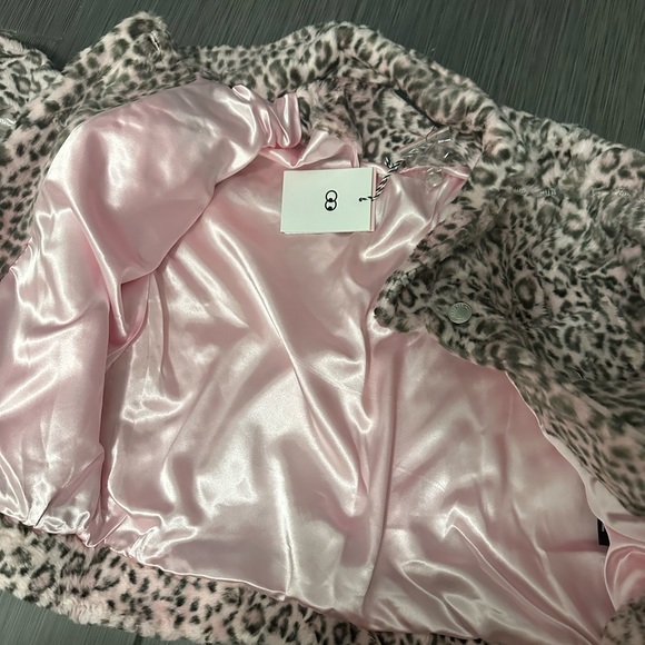 Lazy oaf pink leopard fur jacket - Picture 7 of 9